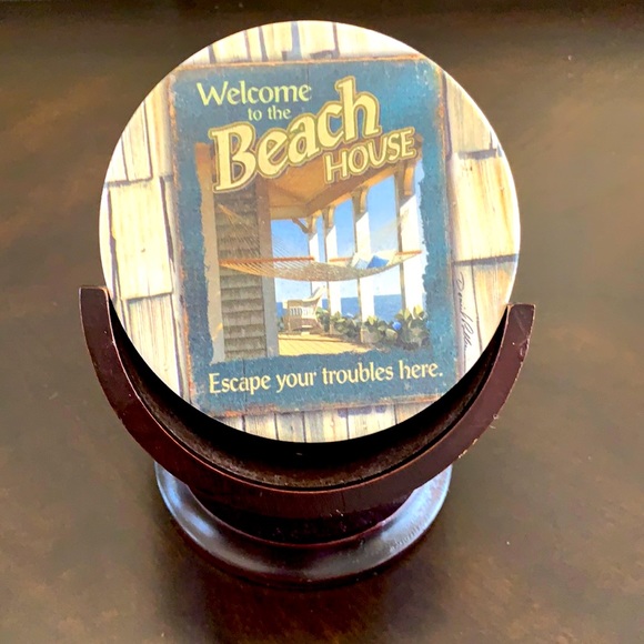 Five coasters with stand - Picture 1 of 1